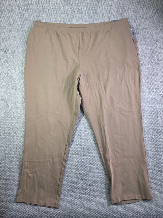 Catherines Pants - Catherines Suprema Collection Pants Womens 4X 30/32 Tan Pull On Stretch Pockets